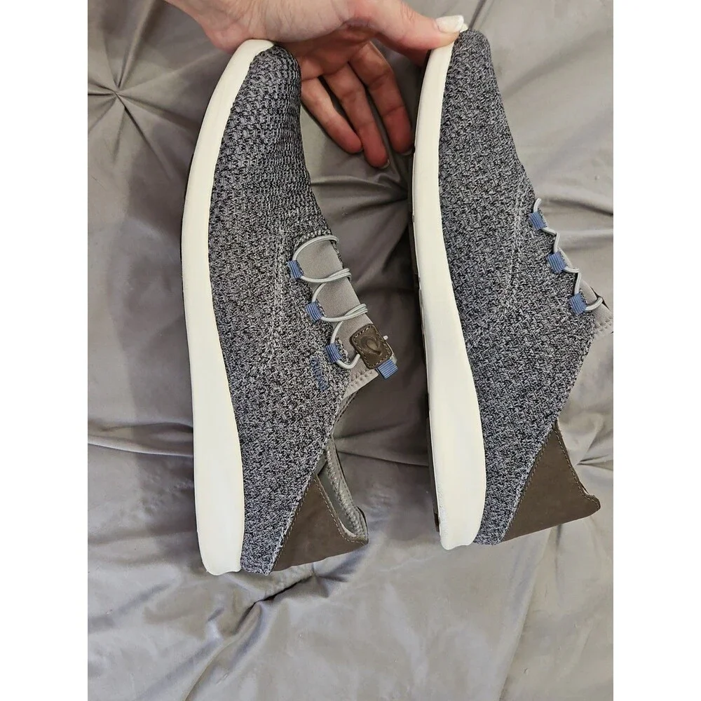 OluKai Alapa Li Men’s Size 12 Slip On Running Sneakers Charcoal Gray Mesh EUC